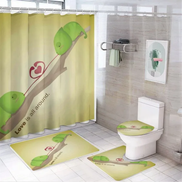 Reptiles on the Branch on a shower curtain