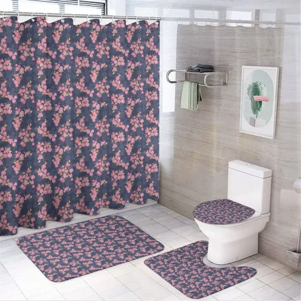 Retro Garden on a shower curtain