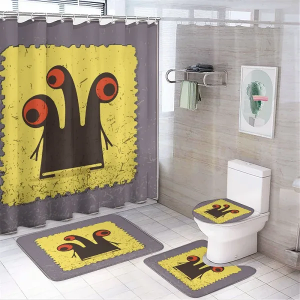 Trippy Creature Eyes on a shower curtain