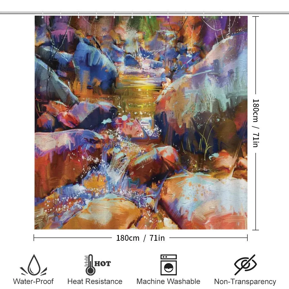 Waterfall River Scene — Detail 2