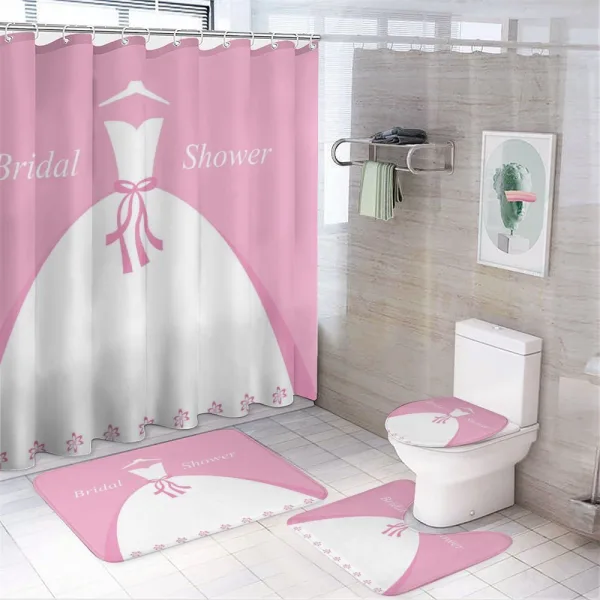 Wedding Bride Dress on a shower curtain
