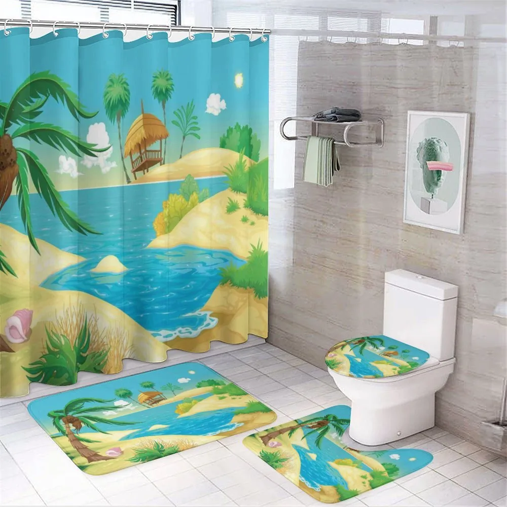 Beach View Cartoon Design — Your design