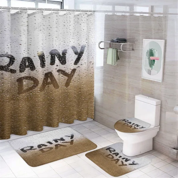 Blurred Rain Drops Photo on a shower curtain