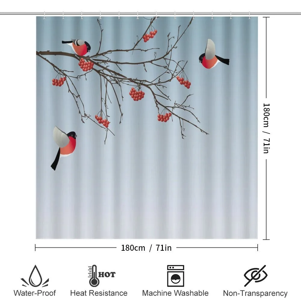 Bullfinch Birds Branches — Detail 2