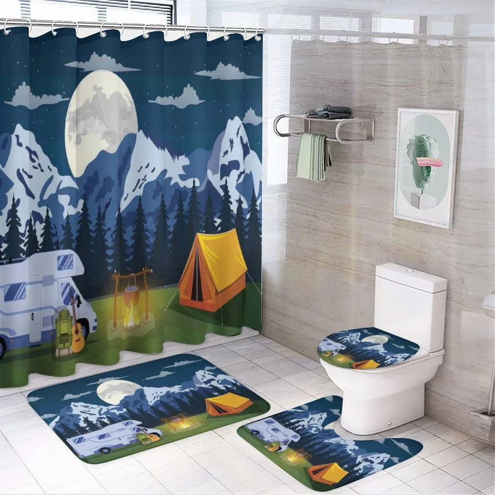 Camping in the Woods at Night — Your design