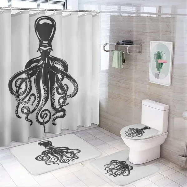 Contemporary Sea Animal on a shower curtain