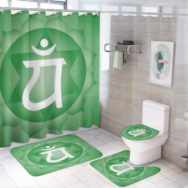 Eastern Chakra Motif on a shower curtain