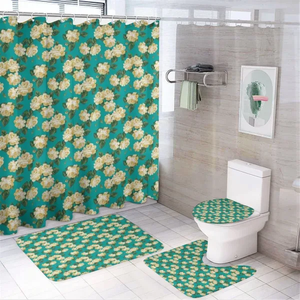 English Roses on a shower curtain