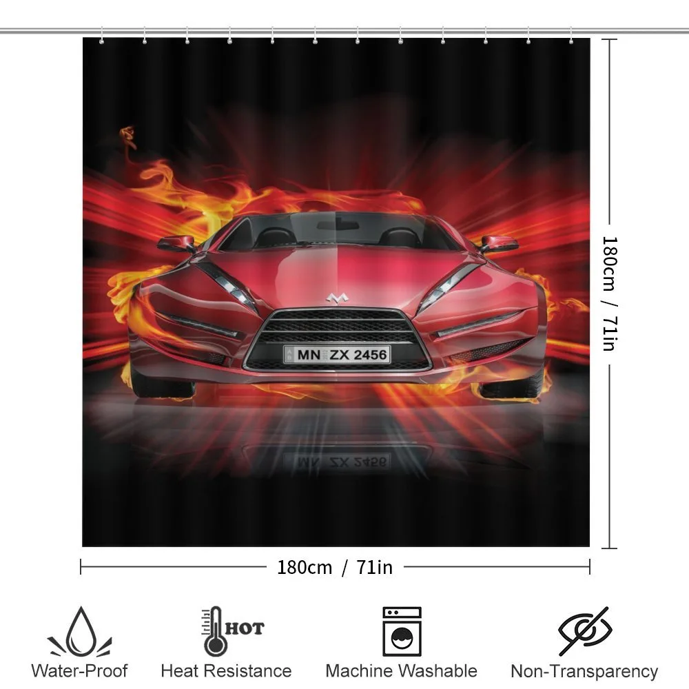 Fire Car Speeding Flames — Detail 2