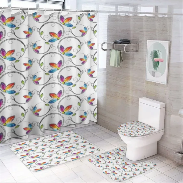 Flower Sketchy on a shower curtain