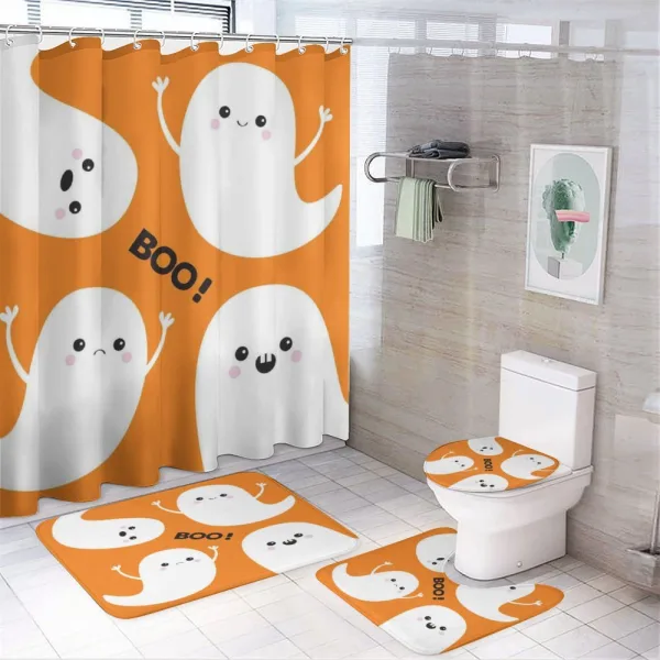 Flying Ghost Spirit Character on a shower curtain