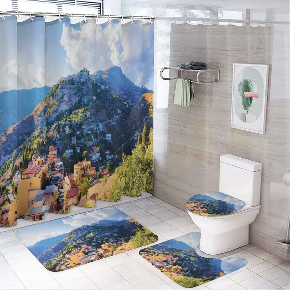 Houses on Hill European Town — Your design