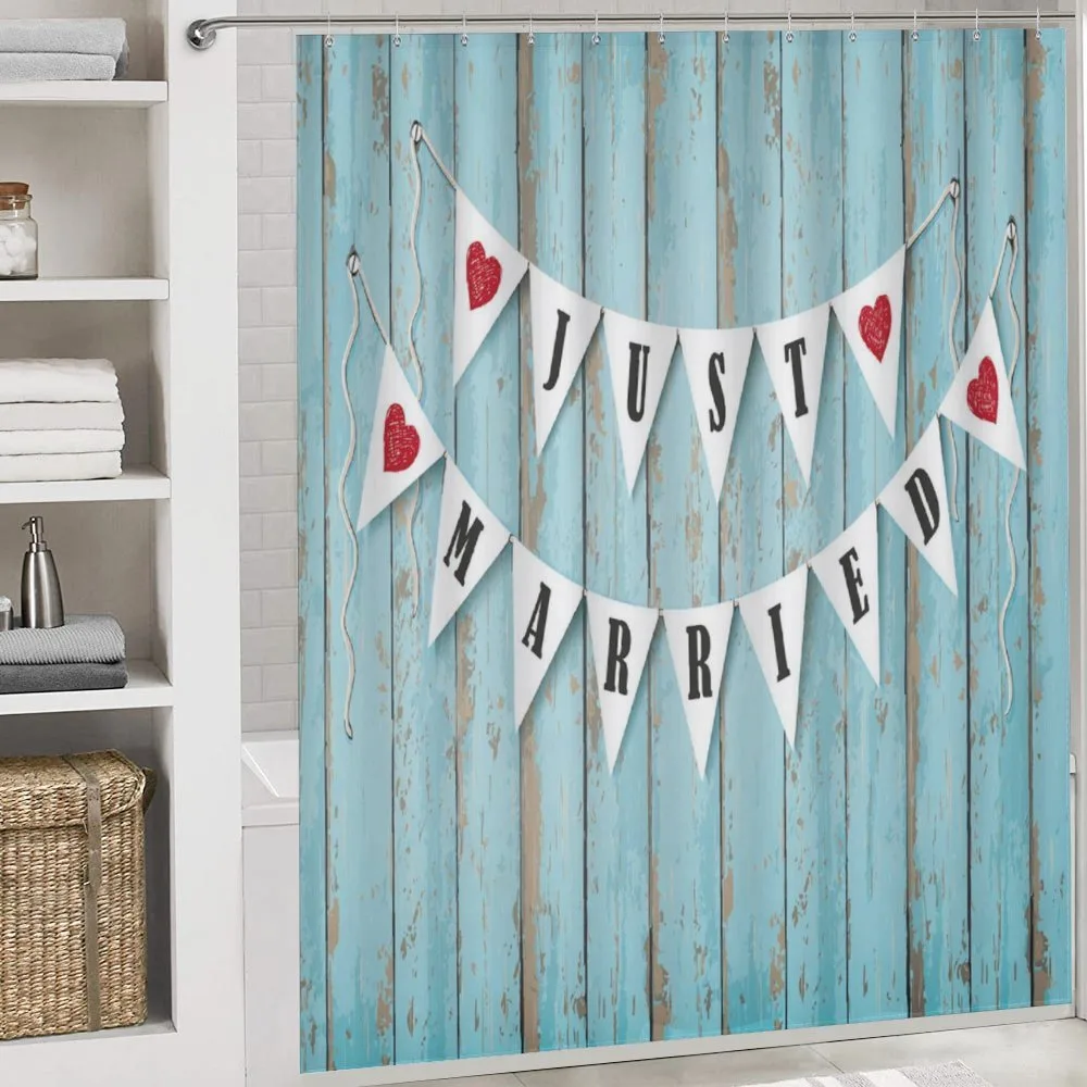 Just Married on Wood Door — Detail 4