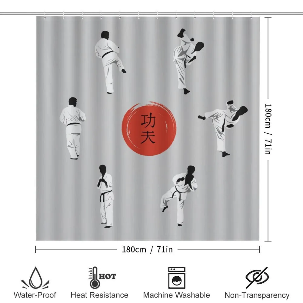 Men in Karate Clothes Moves — Detail 2