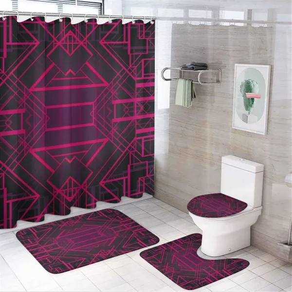 Modern Design Lines on a shower curtain