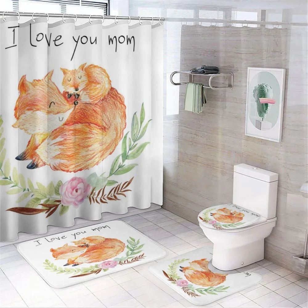 Mom Fox and the Baby Hugging — Your design