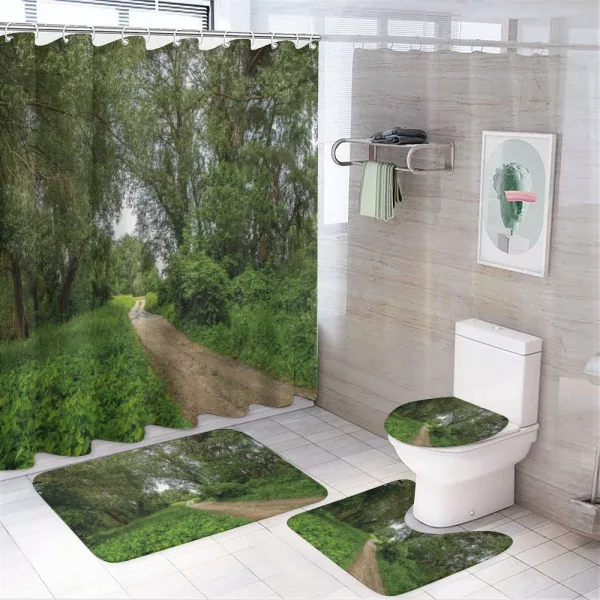 Sunny Day in Meadows on a shower curtain