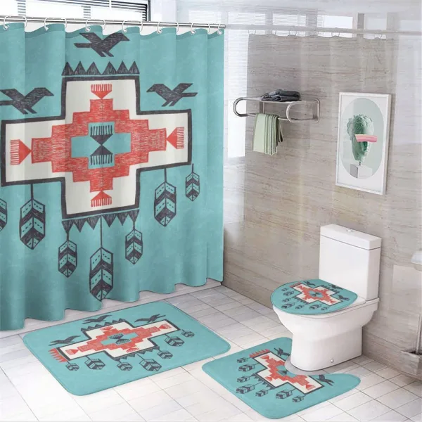 Vintage Native on a shower curtain
