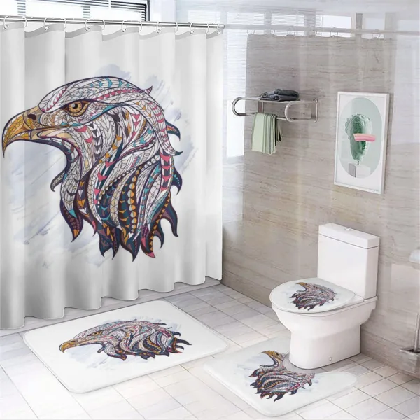 Watercolor Folk on a shower curtain