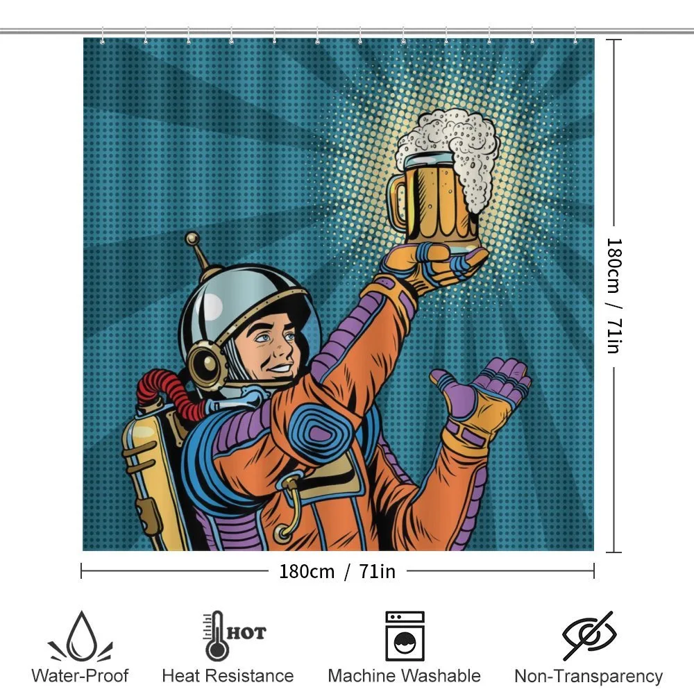 Astronaut Holds Beer — Detail 2