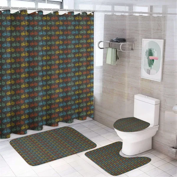 Boys and Girls Parade on a shower curtain