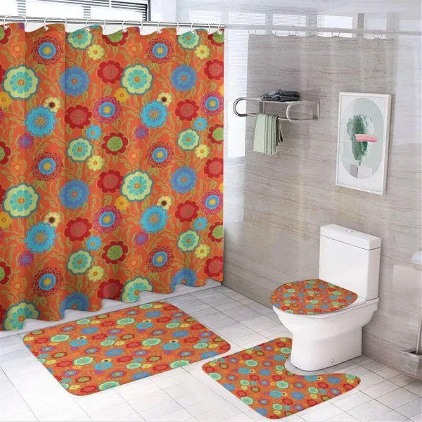 Colorful Abstract Concept on a shower curtain
