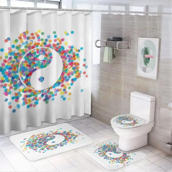 Colorful Peace on a shower curtain