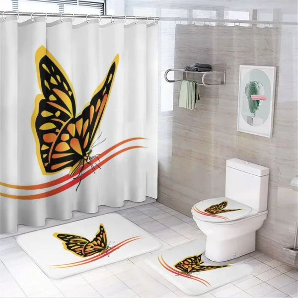 Delicate Spring Moth Art on a shower curtain