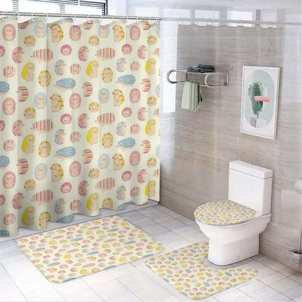 Dotted Floral Striped on a shower curtain