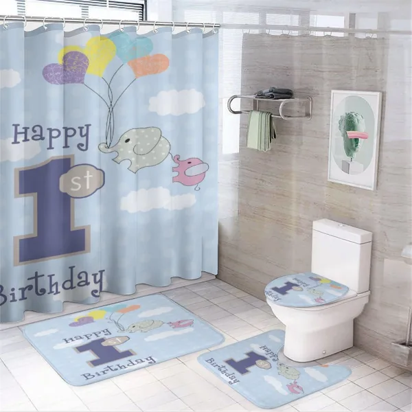 Elephant in the Sky on a shower curtain