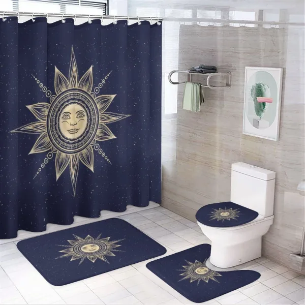 Occult Sun Myth on a shower curtain