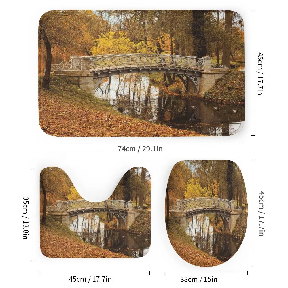 Old Bridge in Fall Forest — Detail 1