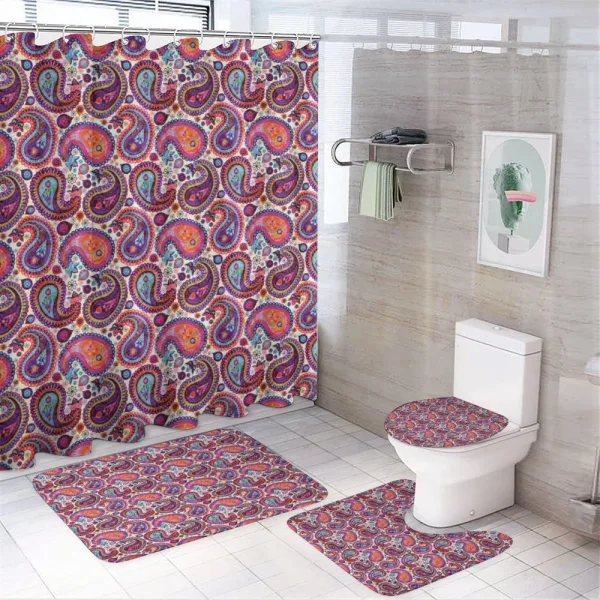 Persian Motifs Retro on a shower curtain