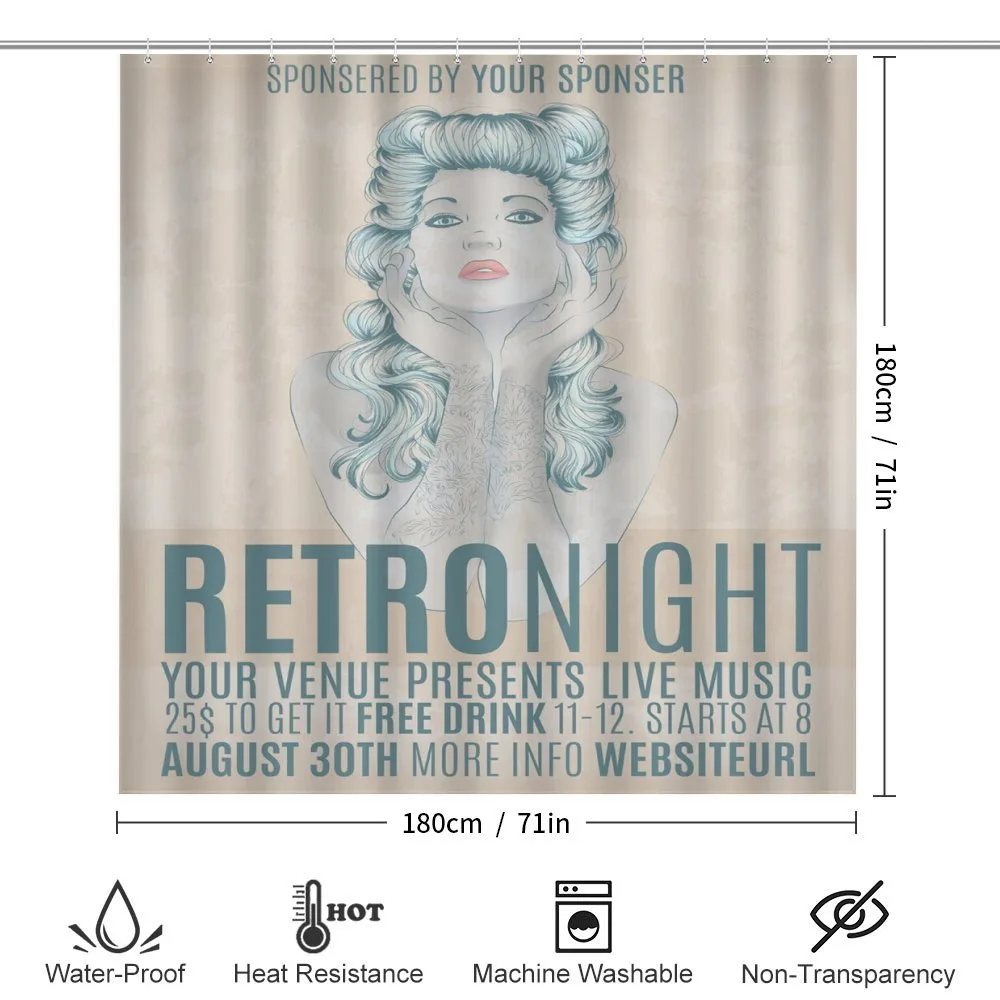 Retro Night Party Woman — Detail 2