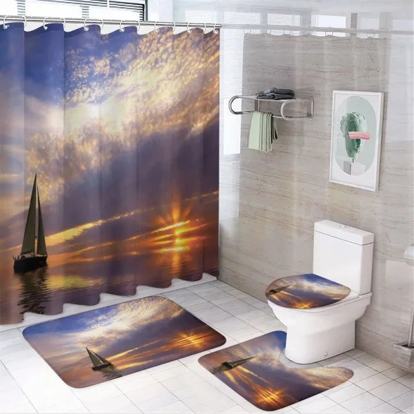 Romantic Honeymoon on a shower curtain