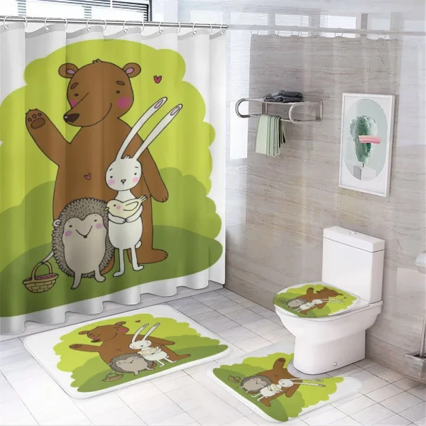 Simple Animals on a shower curtain
