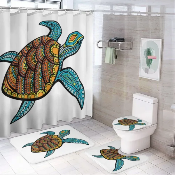 Tropical Pattern on a shower curtain
