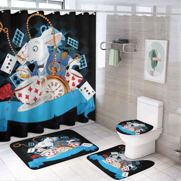 Wonderland Tale on a shower curtain