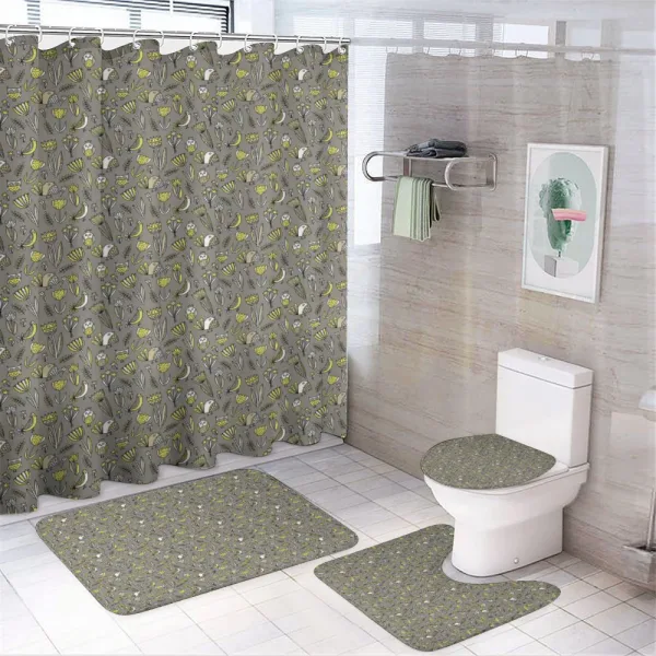 Abstract Avian Tulips on a shower curtain