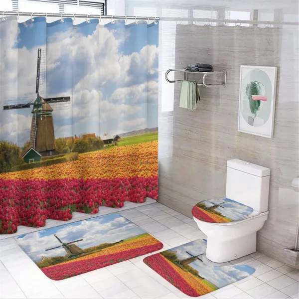 Abundant Field Flora on a shower curtain