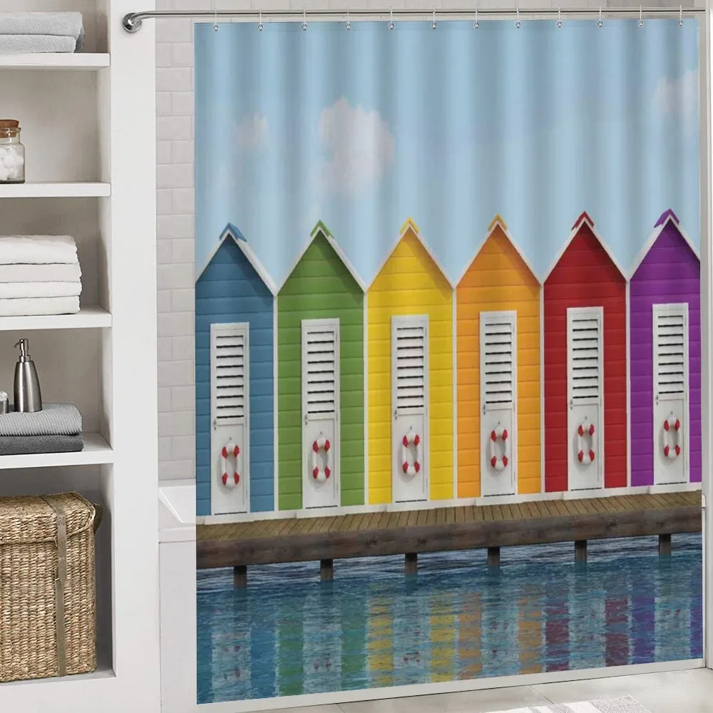 Colorful Cabins Sea — Detail 4