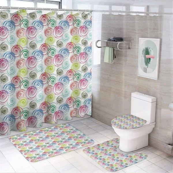 Colorful Contemporary on a shower curtain
