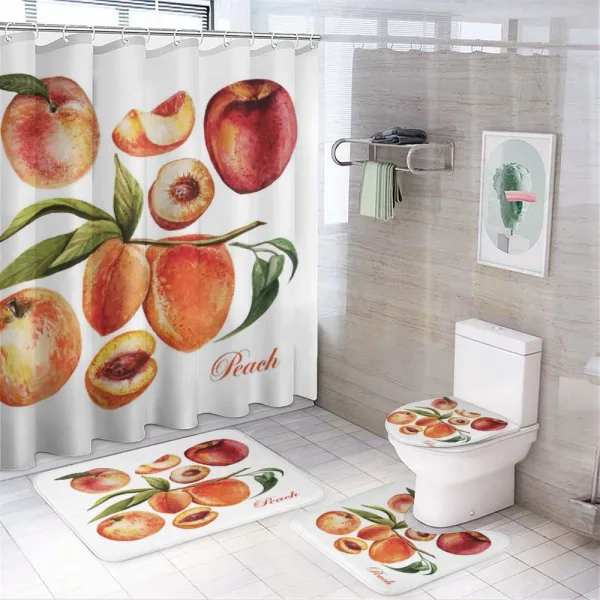 Delicious Nectarines on a shower curtain