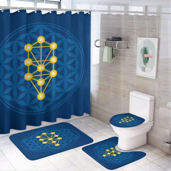Flower of Life Pattern on a shower curtain