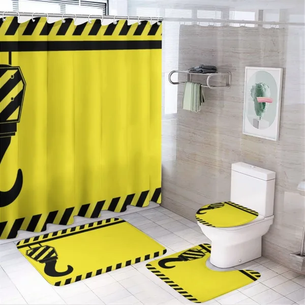 Hook Striped Frame on a shower curtain