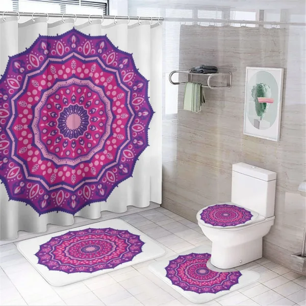Intricate and Eastern on a shower curtain