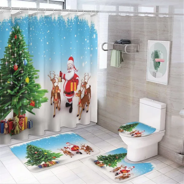 Jingle Bells Tree on a shower curtain