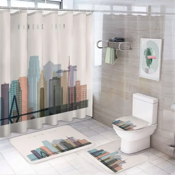 Missouri Landmarks on a shower curtain