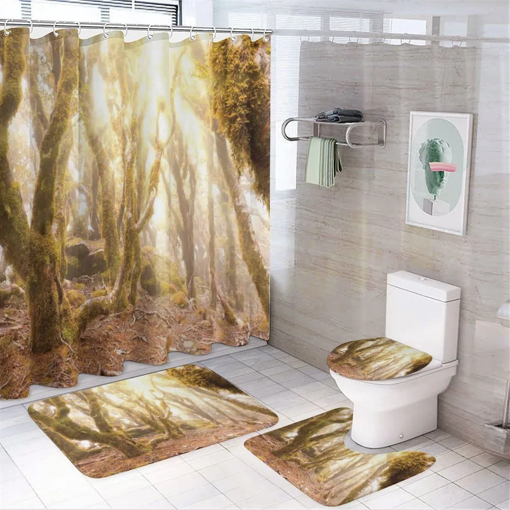 Morning Sun Rays Trees — Your design