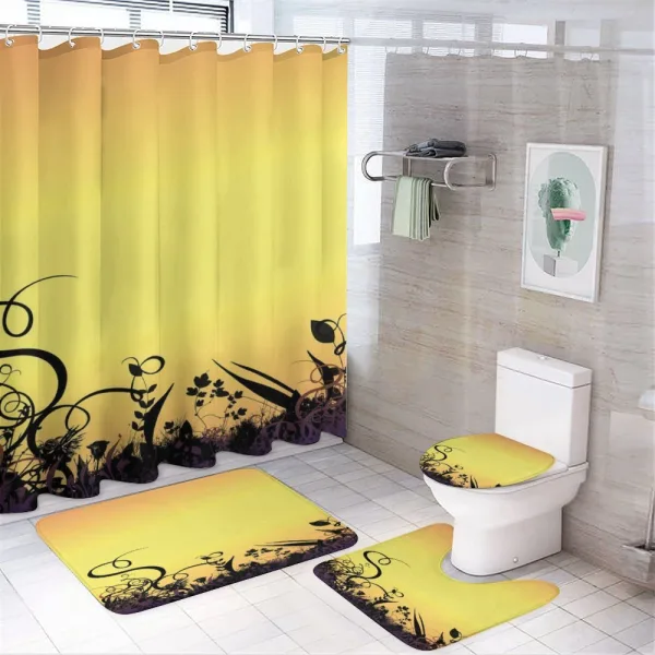 Ombre Sunset Botany on a shower curtain